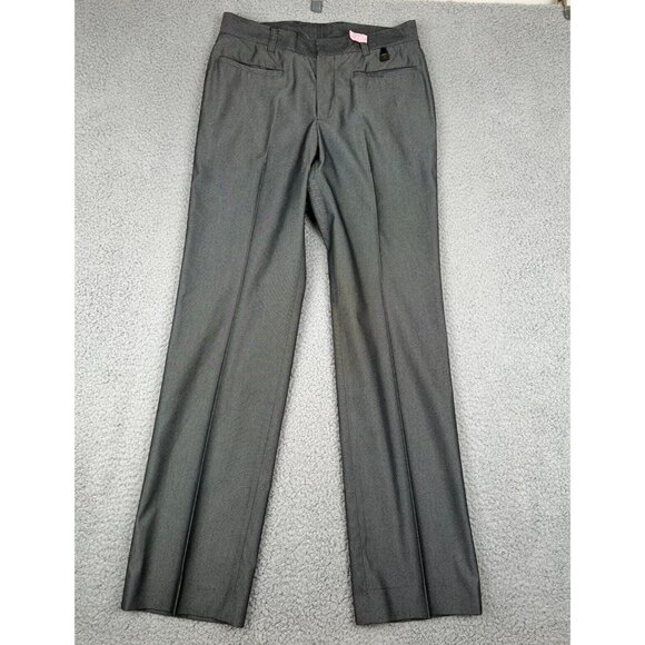 Versace Pants - Versace Pants Women 29x32 Gray Black Flat Front Dress Slacks Work Casual